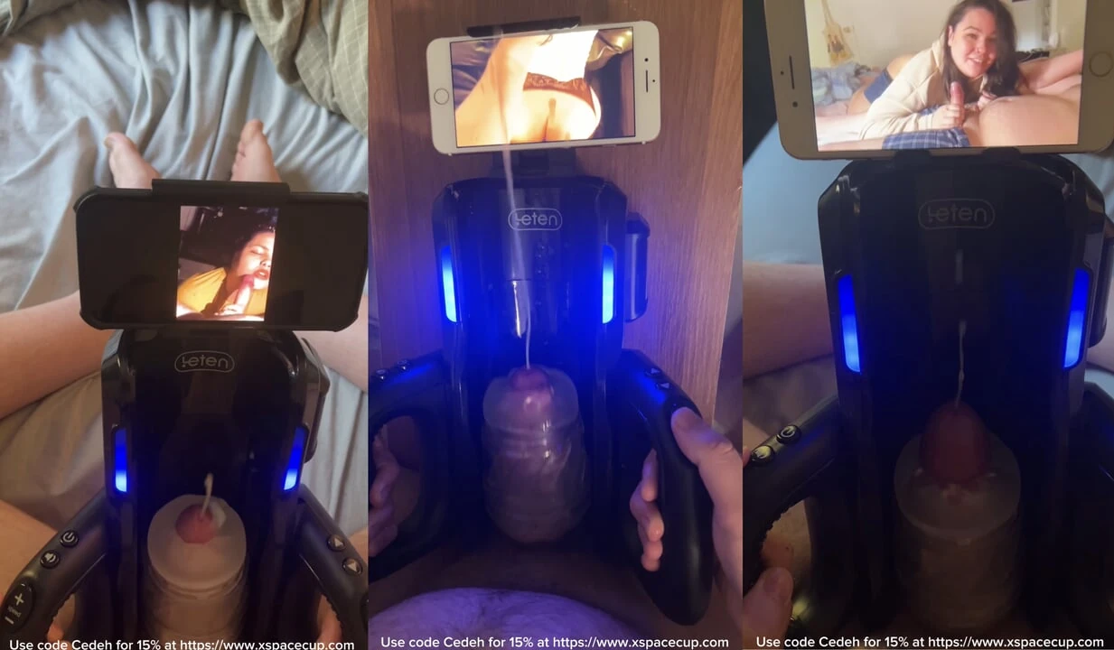 Auto Stroker Drains Premature Porn Addict